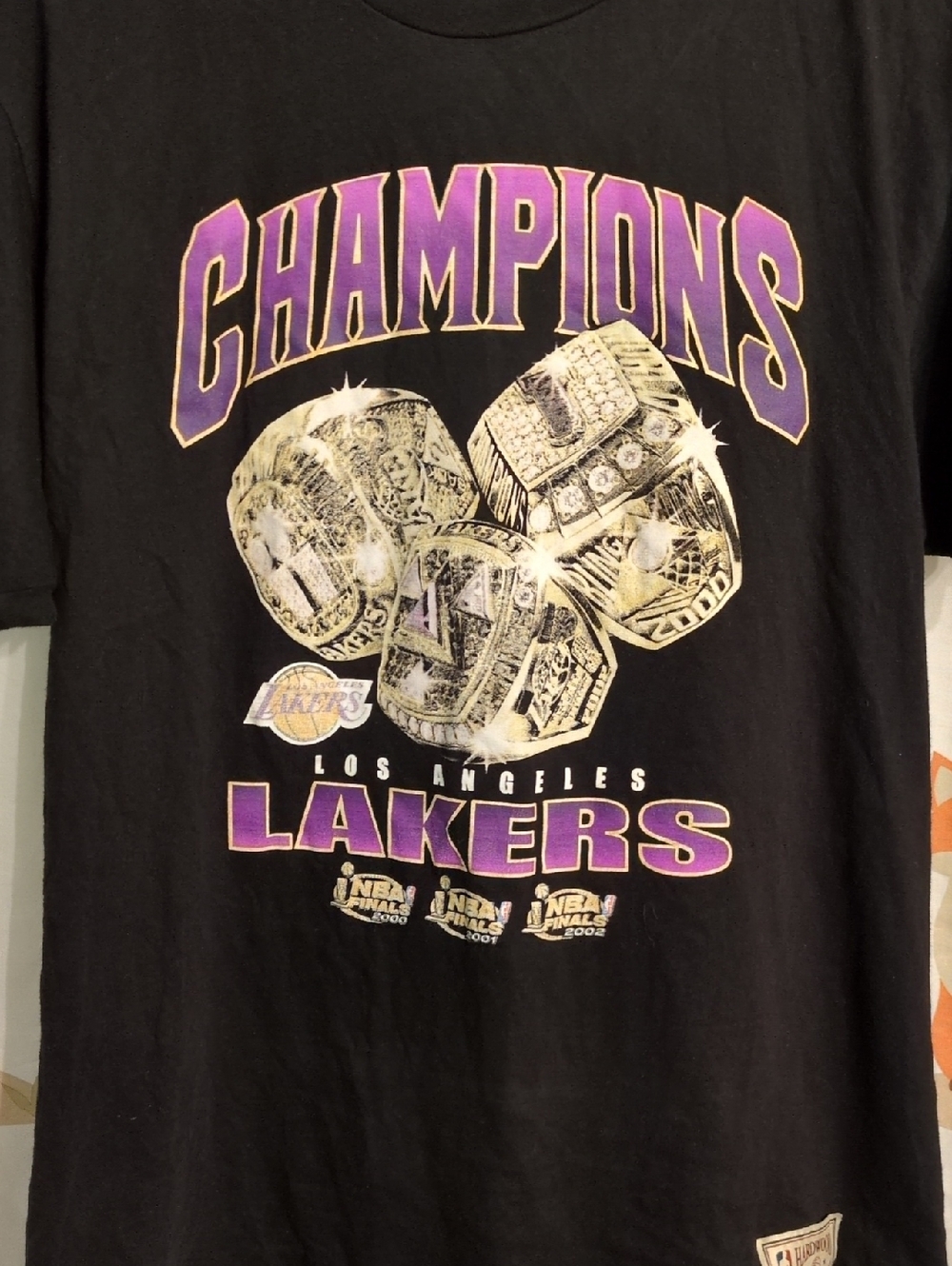 Mitchell & Ness Los Angeles Lakers Black Purple Gold Champions Tee